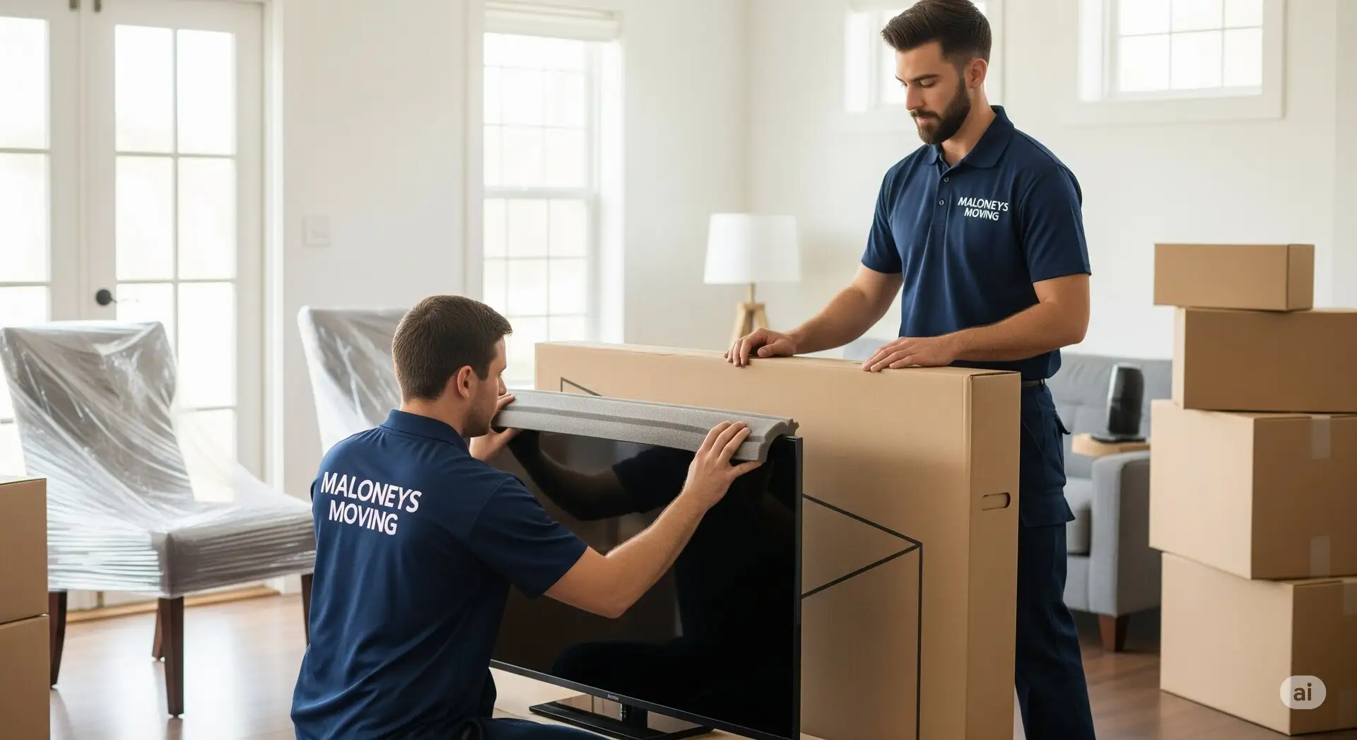 Maloney's Moving professional movers at work